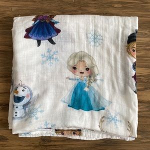 Disney frozen Elsa Anna swaddle muslin receiving blanket play car seat gym